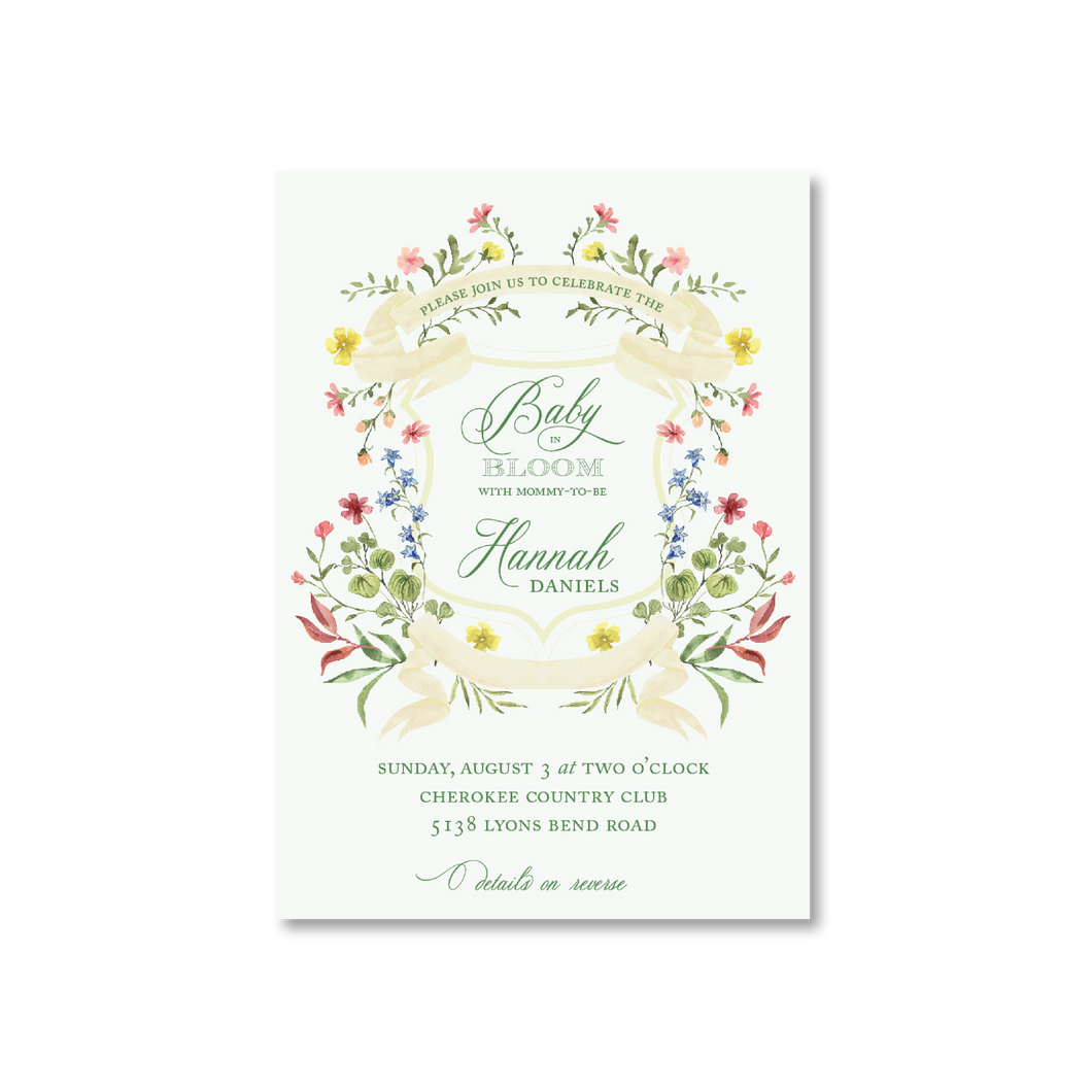 Baby in Bloom Invitations