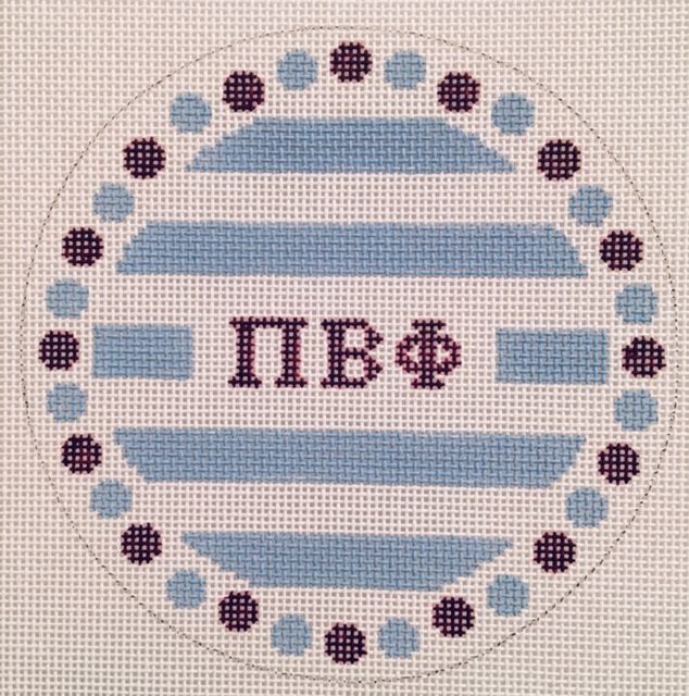 Pi Beta Phi Stripe & Dots Round