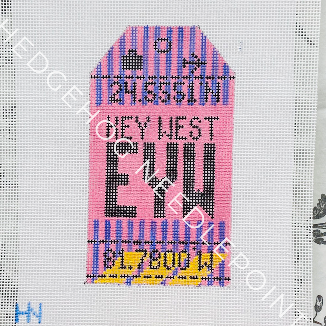 Retro Key West Luggage Tag