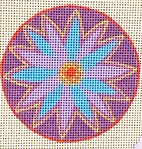 Floral Round - Blue