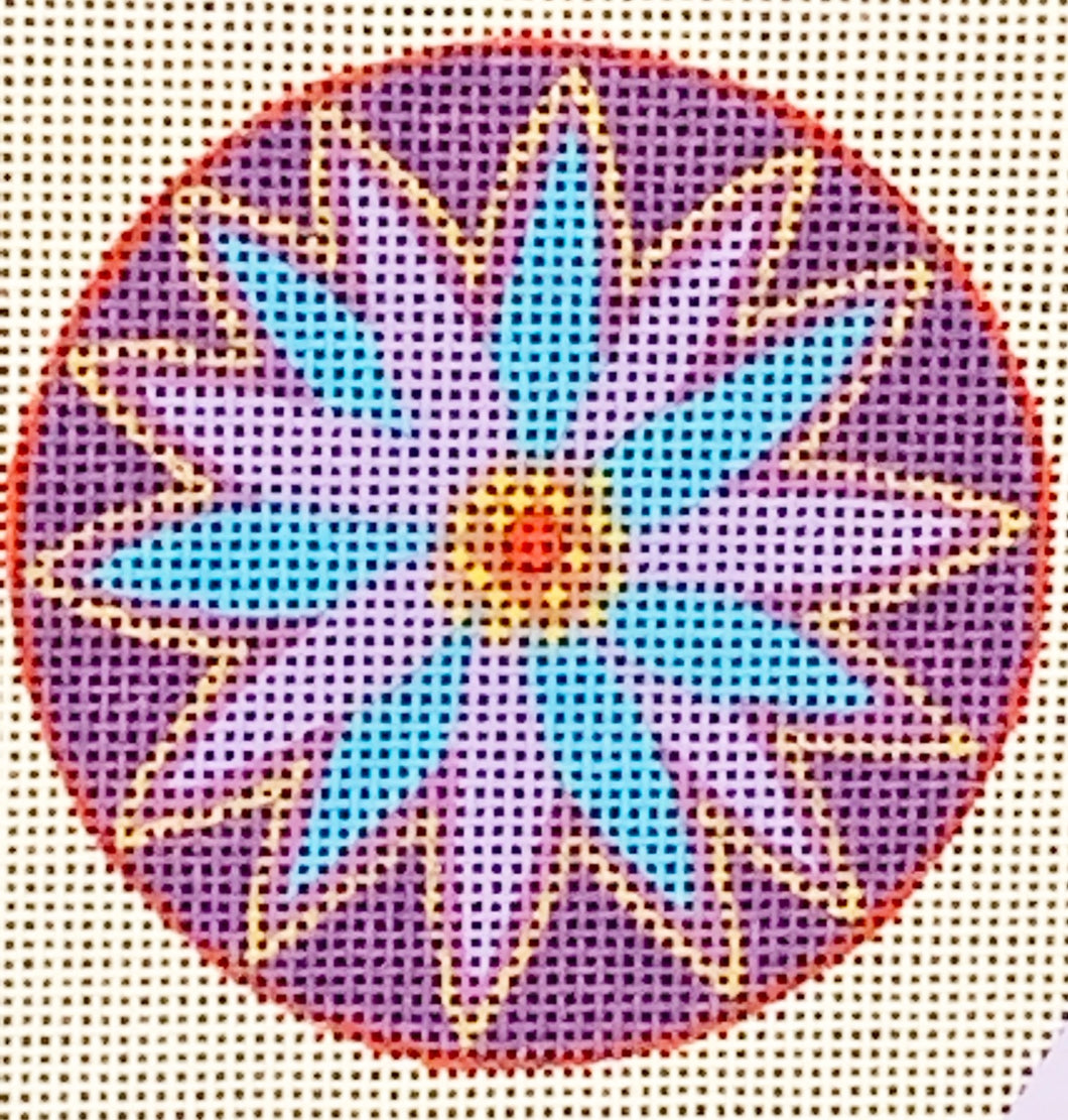 Floral Round - Blue