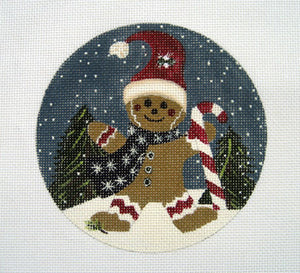Gingerbread Man with Candy Cane