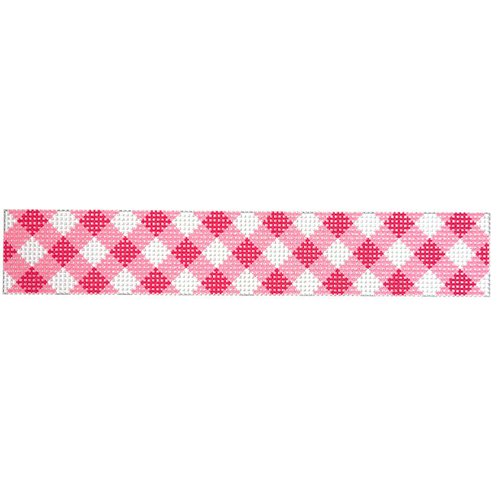 Pink Gingham Key Fob