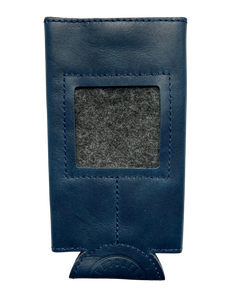 Leather  Self-Finishing Slim Can Cooler