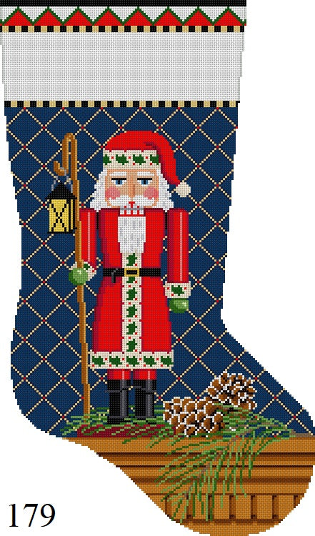 Nutcracker Santa Stocking