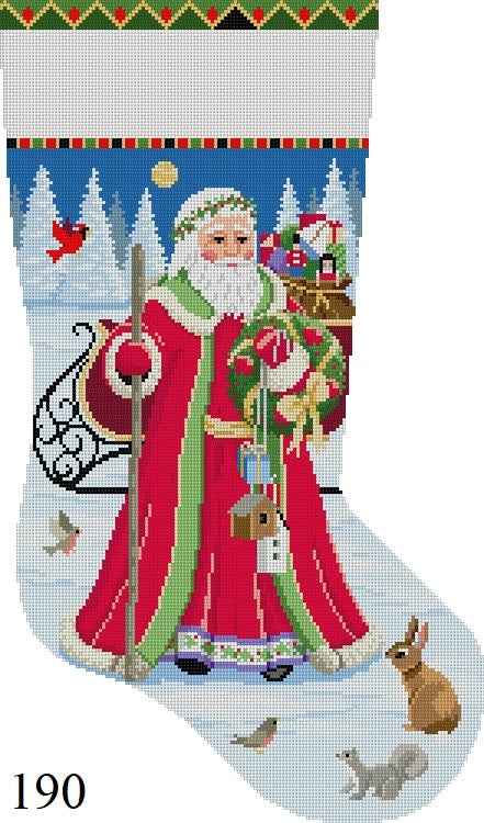 Santa Birdhouse Stocking