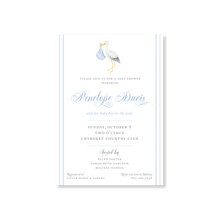 Load image into Gallery viewer, Blue Stork Invitations
