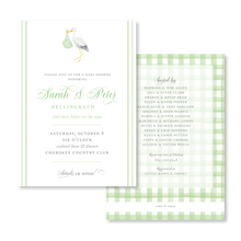 Load image into Gallery viewer, Green Stork Invitations
