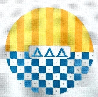 Delta Delta Delta with Checks & Stripes