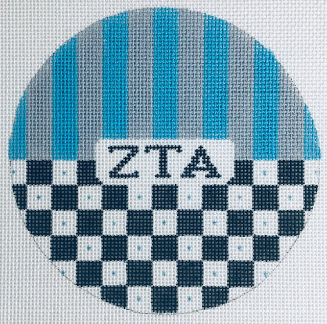 Zeta Tau Alpha with Checks & Stripes