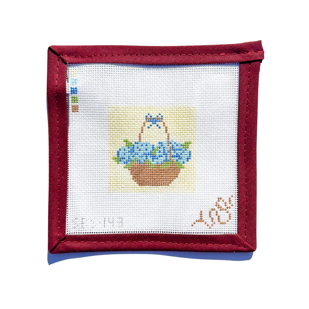 Mini Blue Hydrangea Basket