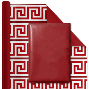 Reversible Red Greek Key