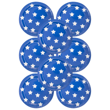Load image into Gallery viewer, Blue Stars Paper Plates
