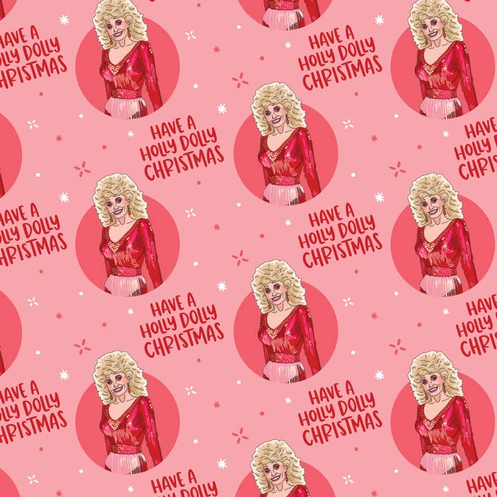 Holly Dolly Gift Wrap