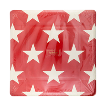 Load image into Gallery viewer, Square Red Star Paper Plates
