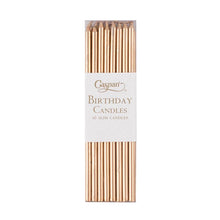 Load image into Gallery viewer, Gold Slim Birthday Candles
