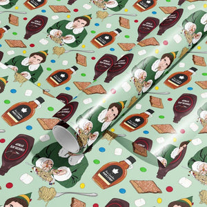 Breakfast Spaghetti Elf Gift Wrap