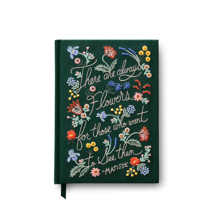 Always Flowers Embroidered Journal