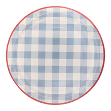 Load image into Gallery viewer, Chambray Gingham Paper Plates
