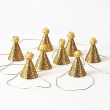 Load image into Gallery viewer, Gold Glitter Party Hats
