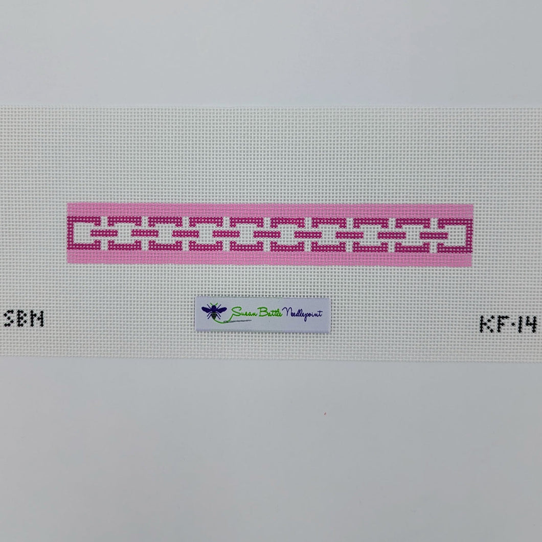 Geometric Pink Key Fob