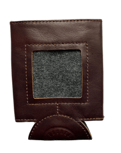 Leather  Self-Finishing Regular Can Cooler