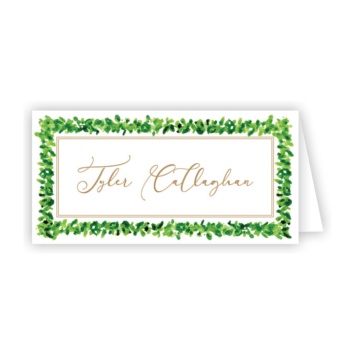 Boxwood Border Place Cards