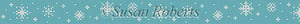 Snowflakes Dog Collar Canvas