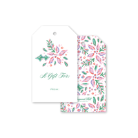 Load image into Gallery viewer, Pink Poinsettia Gift Tags
