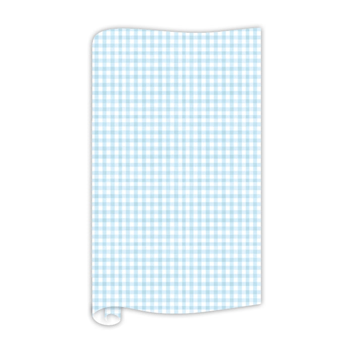 Blue Gingham Gift Wrap
