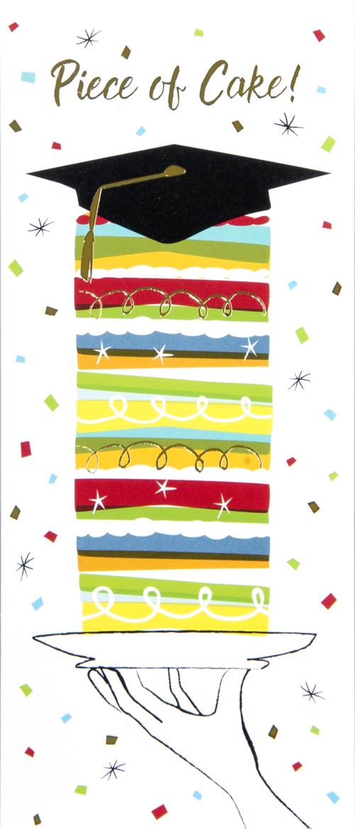 Piece of Graduation Cake Money Card