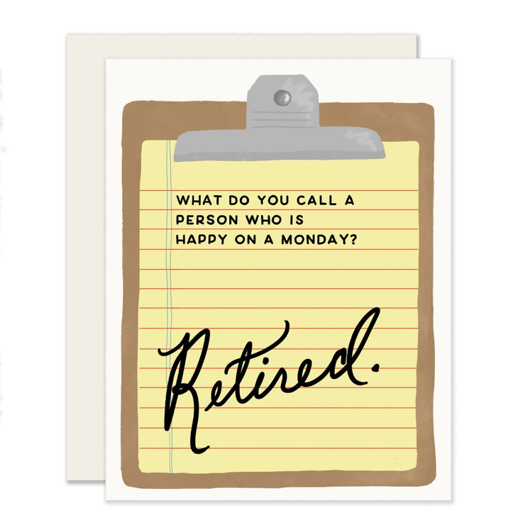 Retire Clipboard Card