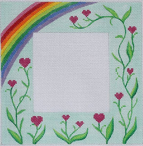 Rainbow & Hearts Frame Canvas