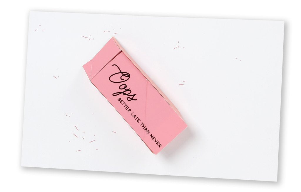 Oops Eraser Birthday Card