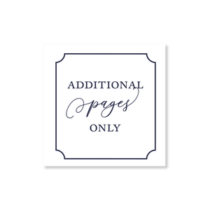 Booklet Wedding Programs - Additional Pages