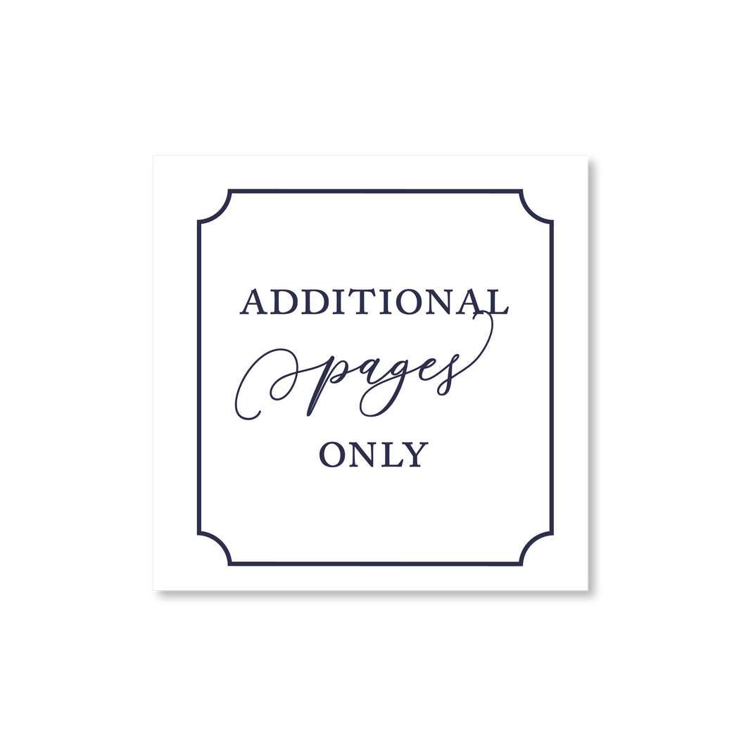 Booklet Wedding Programs - Additional Pages