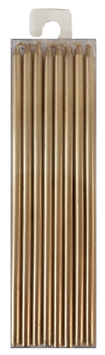 Birthday Candle Gold Slim Candles