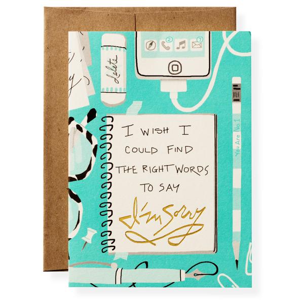 Desk I'm Sorry Card