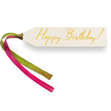 Load image into Gallery viewer, Happy Birthday Silk Ribbon Gift Tags
