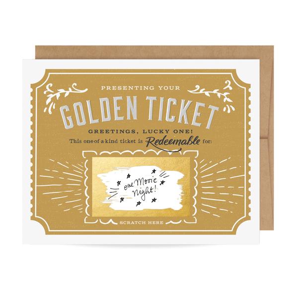 Golden Ticket Scratch-Off Card