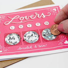 Load image into Gallery viewer, Lovers Lotto Scratch-Off Card
