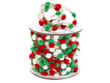 Load image into Gallery viewer, Pom Pom Wired Ribbon
