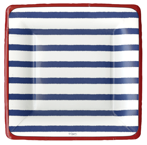 Bretagne Blue Dessert Plates Square
