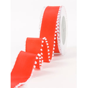 Taffeta Pom Pom Edge Ribbon