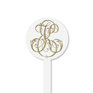 Antique Monogram Stir Sticks
