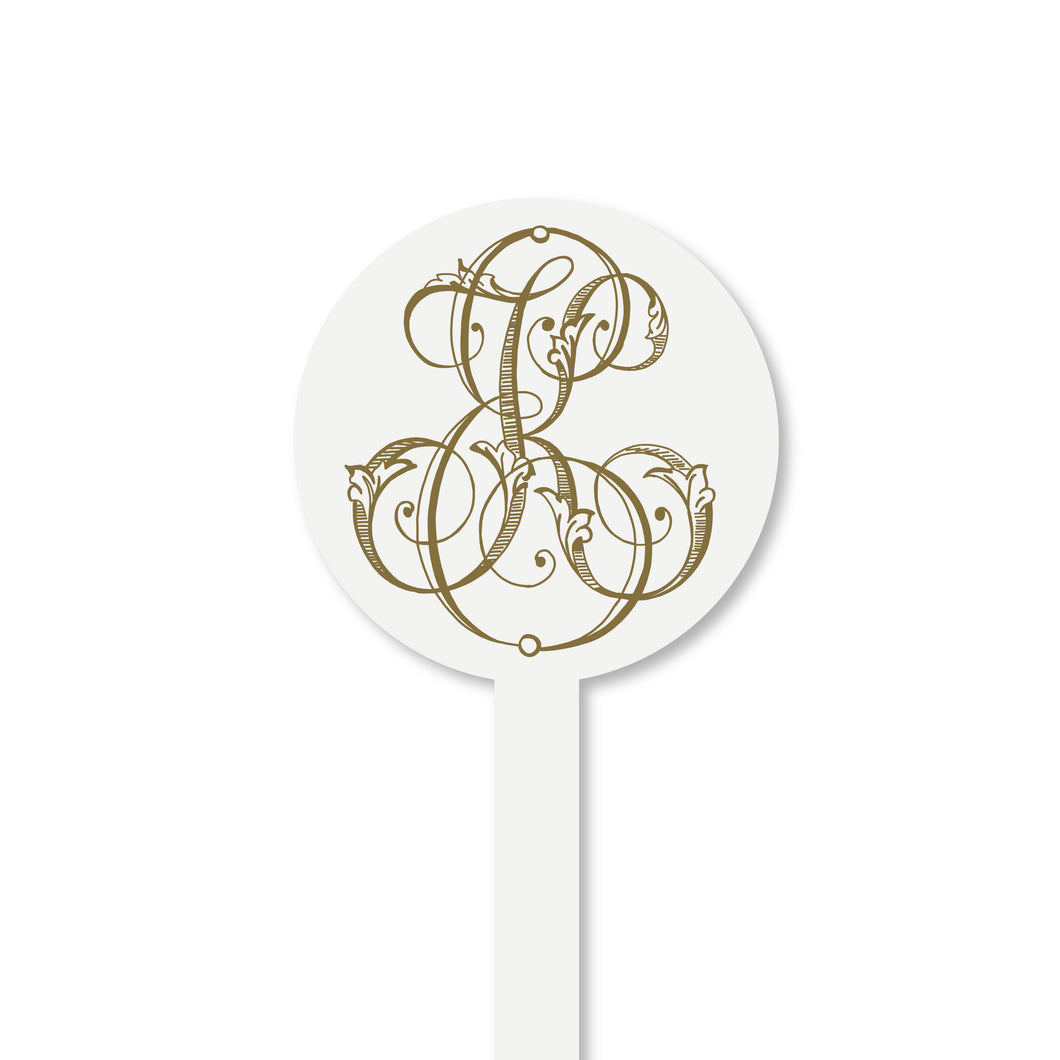 Antique Monogram Stir Sticks