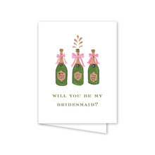 Load image into Gallery viewer, Champagne Bridesmaid Card
