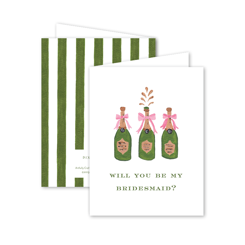 Champagne Bridesmaid Card