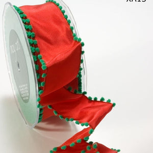 Taffeta Pom Pom Edge Ribbon