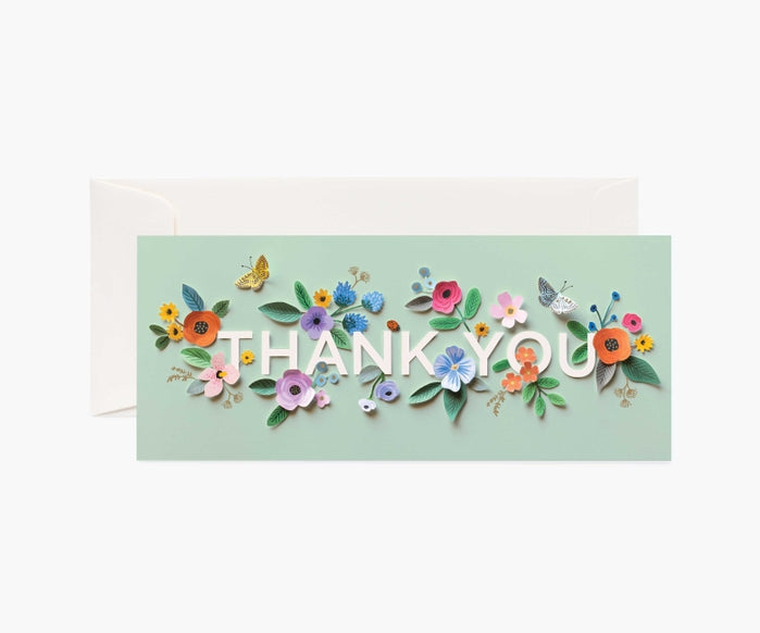 Cut Paper Thank You Card